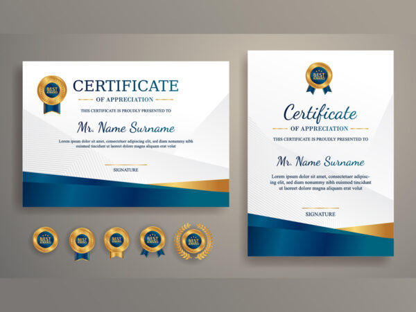 The Business City Graphic Design Team - Certificates