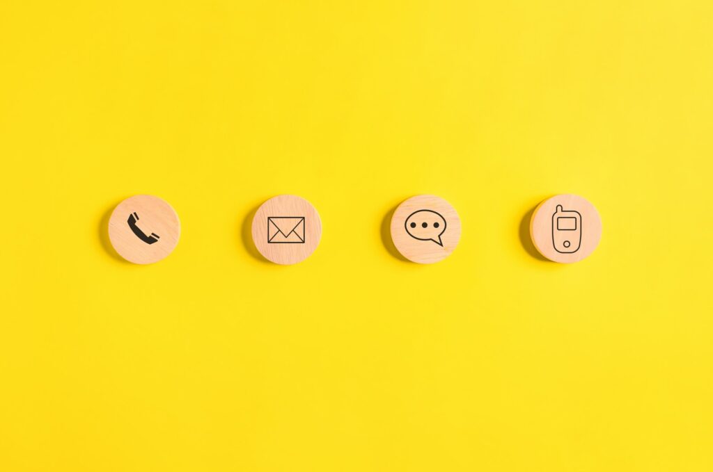 Smartphone for typing message chatting conversation and working, Social media on mobile phone icons